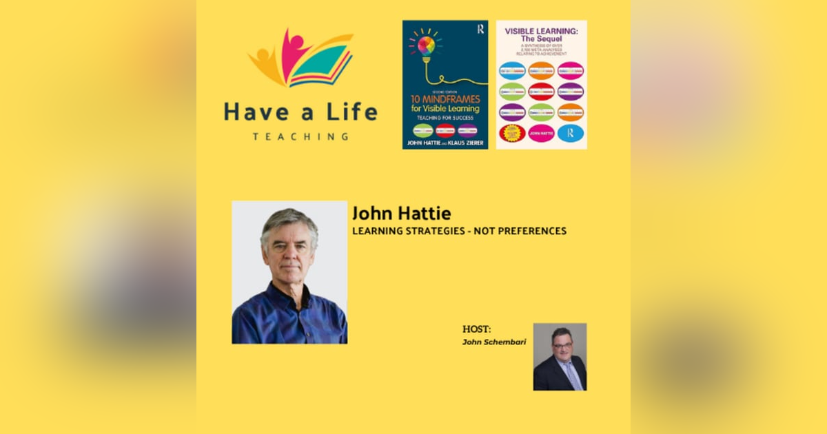How to Prioritize Learning Strategies Not Preferences (John Hattie) How to Prioritize Learning Strategies Not Preferences (John Hattie)