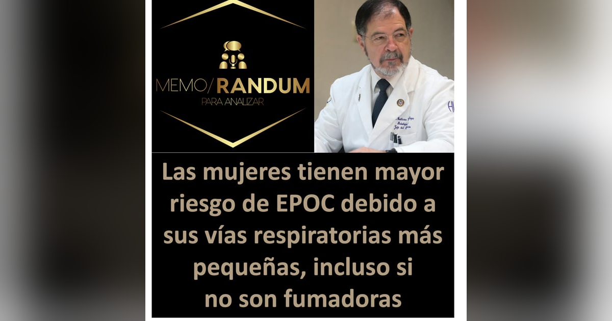Las mujeres tienen mayor riesgo de EPOC por sus vías respiratorias más pequeñas, incluso si no fuman. Las mujeres tienen mayor riesgo de EPOC por sus vías respiratorias más pequeñas, incluso si no fuman.