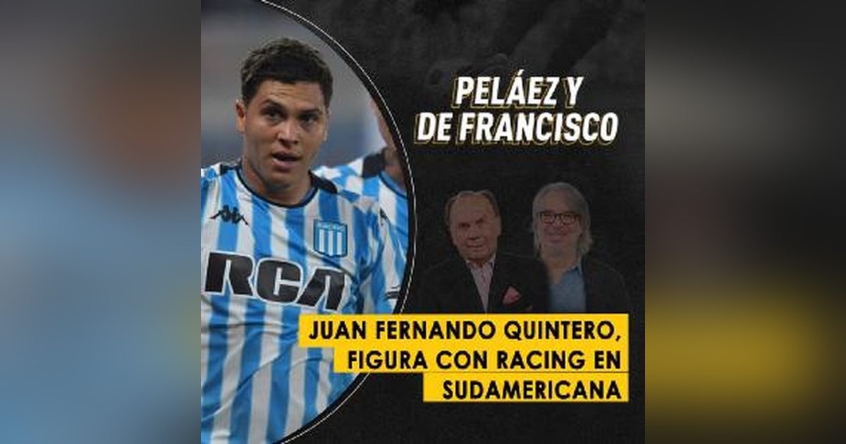 Juan Fernando Quintero, figura con Racing en Sudamericana Juan Fernando Quintero, figura con Racing en Sudamericana
