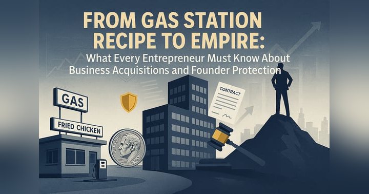 image for From Gas Station Recipe to Empire: What Every Entrepreneur Must Know About Business Acquisitions and Founder Protection