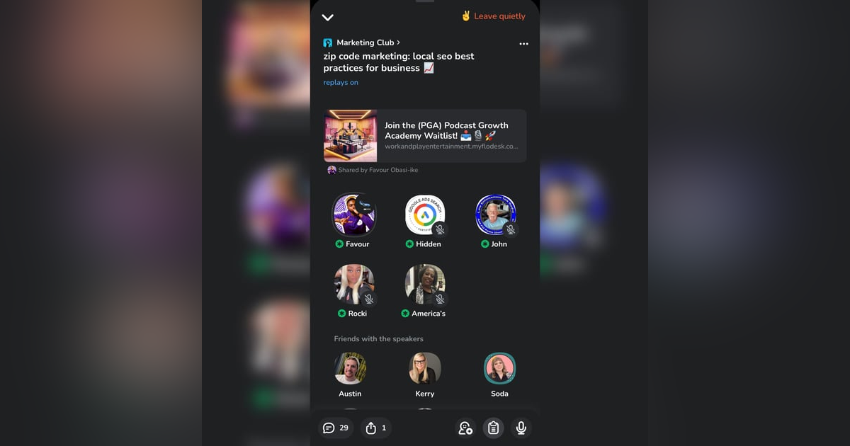 ๐ zip code marketing: local SEO best practices for businesses with Favour Obasi-ike | clubhouse audio ๐ ๐ zip code marketing: local SEO best practices for businesses with Favour Obasi-ike | clubhouse audio ๐