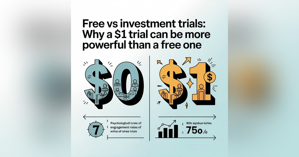 Free Vs Investment Trials: Why a $1 Trial Can Be More Powerful Than a Free Trial with Favour Obasi-ike Free Vs Investment Trials: Why a $1 Trial Can Be More Powerful Than a Free Trial with Favour Obasi-ike
