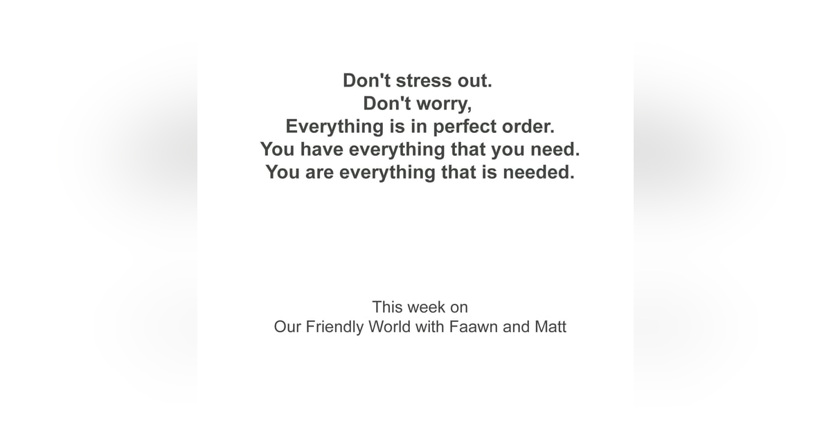 "Friendly Encouragement" "Friendly Encouragement"