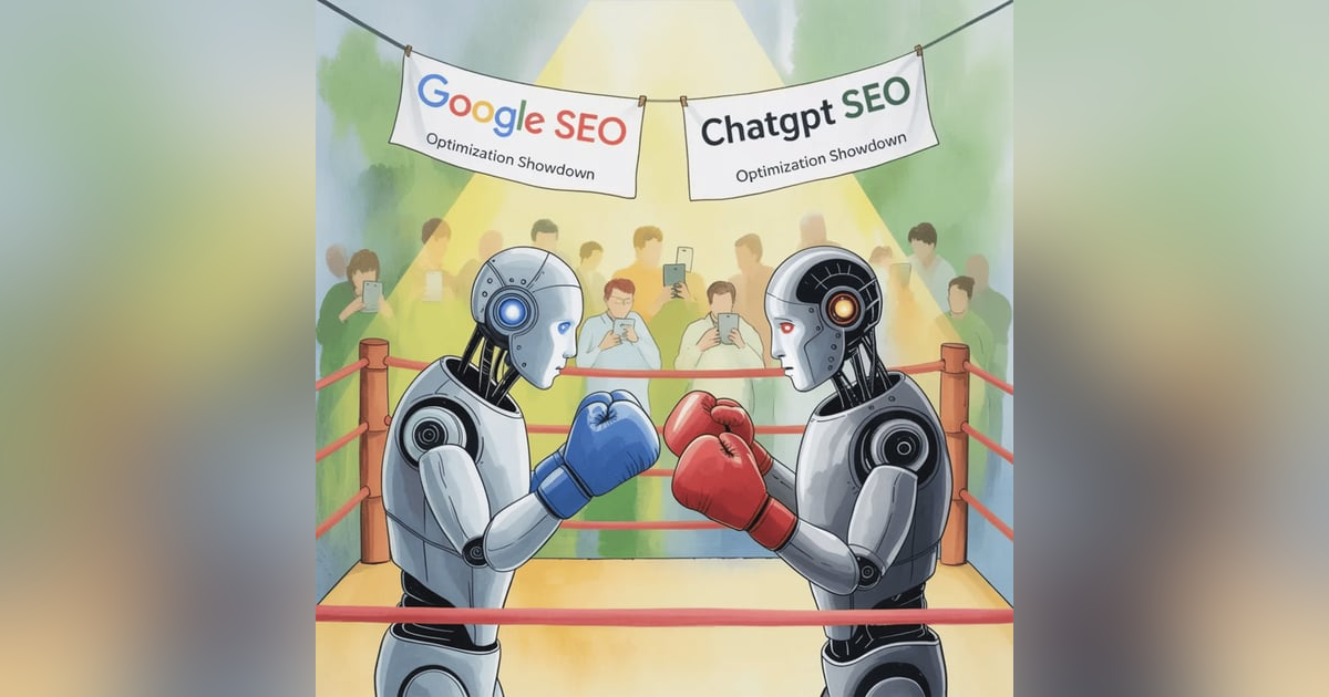 Google SEO vs. ChatGPT SEO: AI Optimization Marketing Showdown with Favour Obasi-ike Google SEO vs. ChatGPT SEO: AI Optimization Marketing Showdown with Favour Obasi-ike