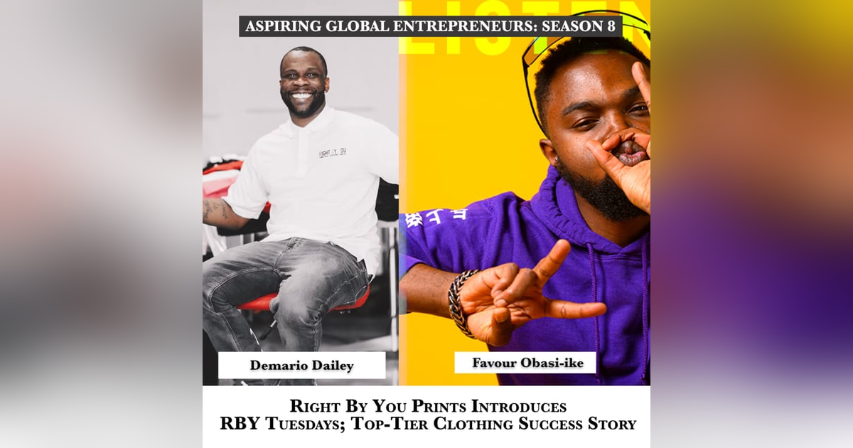 ๐ฆ RBY Prints: Right By You Prints Introduces RBY Tuesdays; Top-Tier Clothing Success Story with CEO Demario Dailey & Favour Obasi-ike ๐ ๐ฆ RBY Prints: Right By You Prints Introduces RBY Tuesdays; Top-Tier Clothing Success Story with CEO Demario Dailey & Favour Obasi-ike ๐
