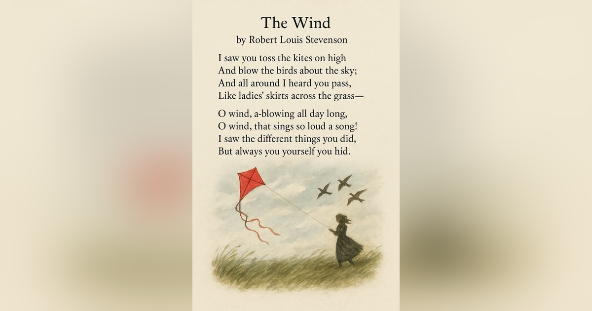 "The Wind" by Robert Louis Stevenson "The Wind" by Robert Louis Stevenson