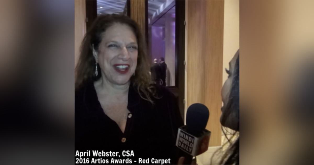 April Webster, Casting Director - 31st Annual Artios Awards 2016 #ICYMI | S1 EP 5 April Webster, Casting Director - 31st Annual Artios Awards 2016 #ICYMI | S1 EP 5