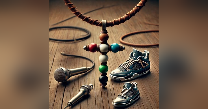 image for A Journey of Faith and Symbols: The Cross, the Microphone, Headphones, and the Shoe