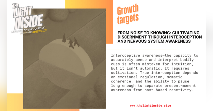 image for From Noise to Knowing: Cultivating Discernment Through Interoception and Nervous System Awareness