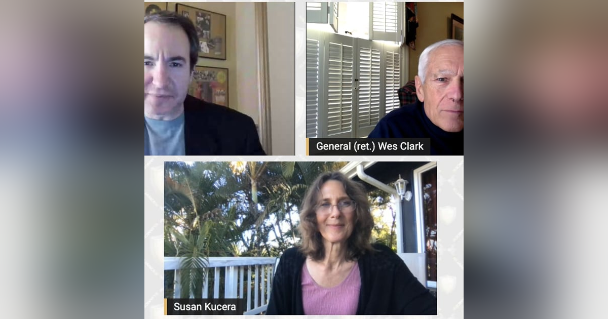 General Wesley Clark and Susan Kucera, retired five star US Army General and former Presidential Candidate; and Film Director, Producer and General Wesley Clark and Susan Kucera, retired five star US Army General and former Presidential Candidate; and Film Director, Producer and