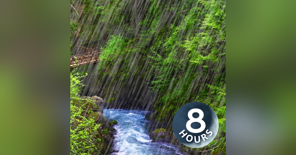 Rushing River Rapids & Rainstorm | Water Sounds with Rain White Noise 8 Hours Rushing River Rapids & Rainstorm | Water Sounds with Rain White Noise 8 Hours