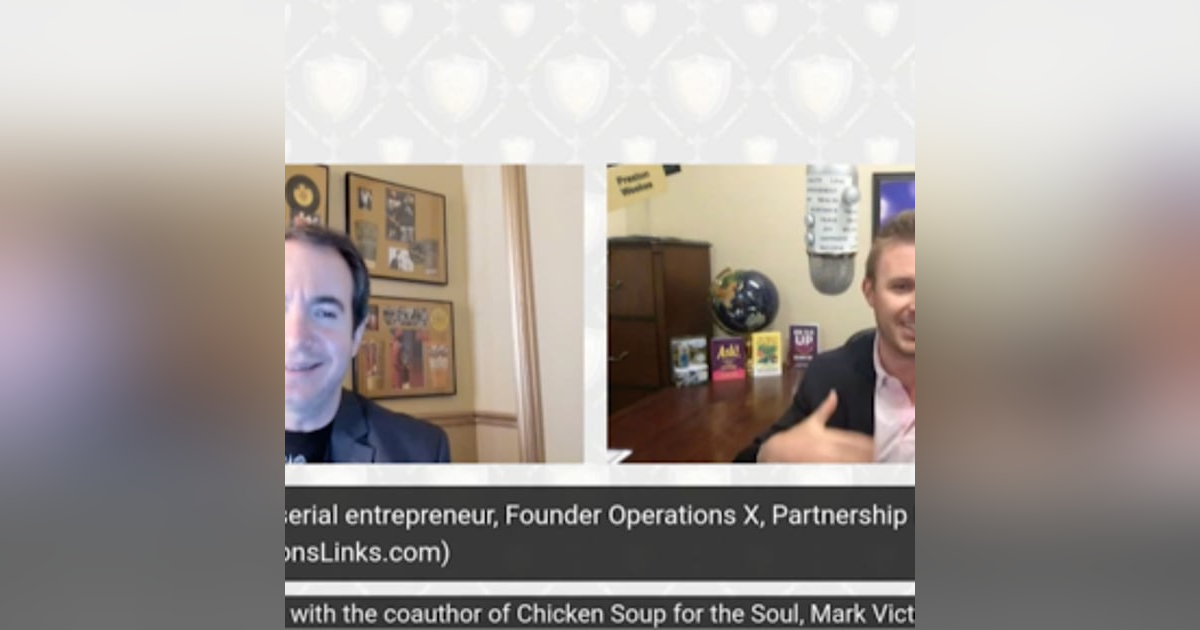 Preston Weekes working with Mark Victor Hansen, and owner of Operations X, Formula EQ Preston Weekes working with Mark Victor Hansen, and owner of Operations X, Formula EQ