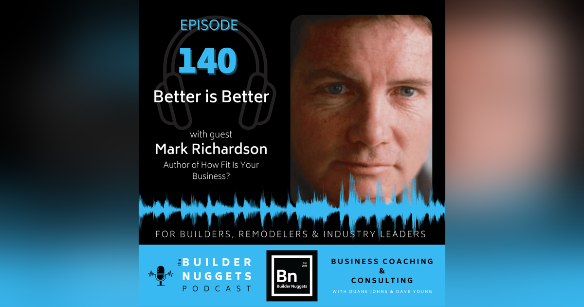 Ep 140: Better is Better Ep 140: Better is Better