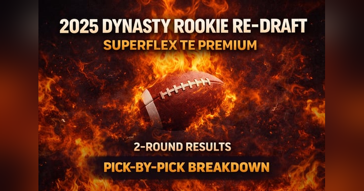 image for 2025 Dynasty Rookie Re-Draft (SuperFlex + TE Premium): Full 2-Round Results & Pick-by-Pick Analysis
