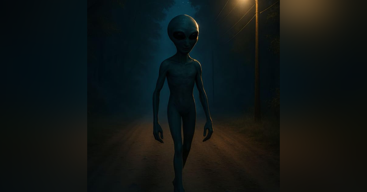 A UFO and Little Green Men in Emilcin A UFO and Little Green Men in Emilcin
