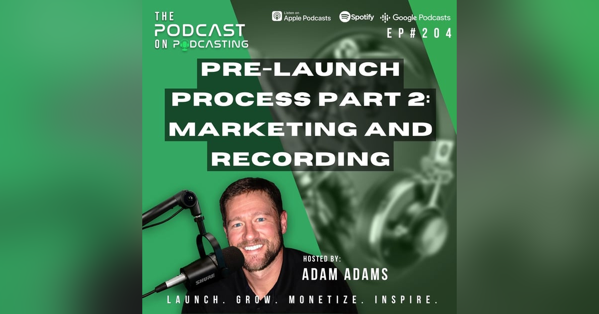 Ep204: Pre-launch Process Part 2: Marketing And Recording Ep204: Pre-launch Process Part 2: Marketing And Recording