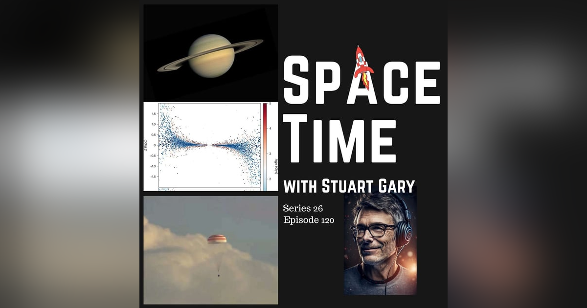 Saturn's Secrets, Milky Way's Curves, and Orbit Milestones: SpaceTime S26E120 Saturn's Secrets, Milky Way's Curves, and Orbit Milestones: SpaceTime S26E120