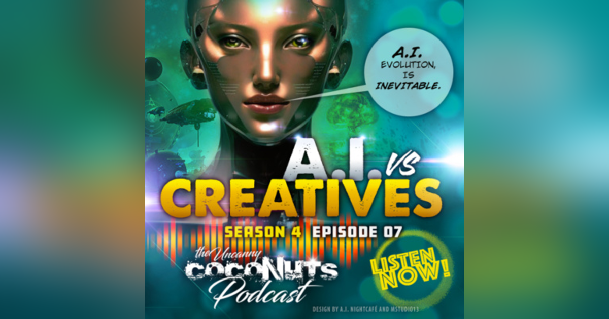 S4E7 – A.I. vs Creatives; A.I. Evolution is Inevitable. S4E7 – A.I. vs Creatives; A.I. Evolution is Inevitable.