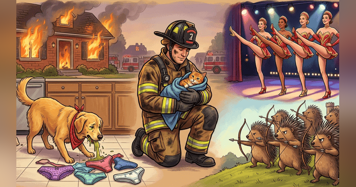 image for BEHIND THE MIC: Episode 4 -Cat rescued from a house fire, throwing up underwear, porcupine arrows and the Rockefeller Girls