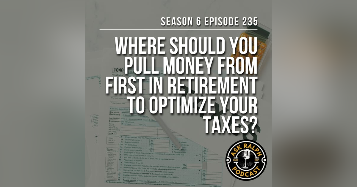 Where should you pull money from first in retirement to optimize your taxes? Where should you pull money from first in retirement to optimize your taxes?