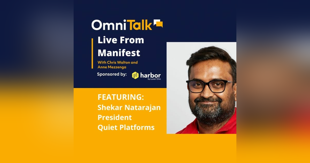 Live From Manifest | Quiet Platforms President Shekar Natarajan Live From Manifest | Quiet Platforms President Shekar Natarajan
