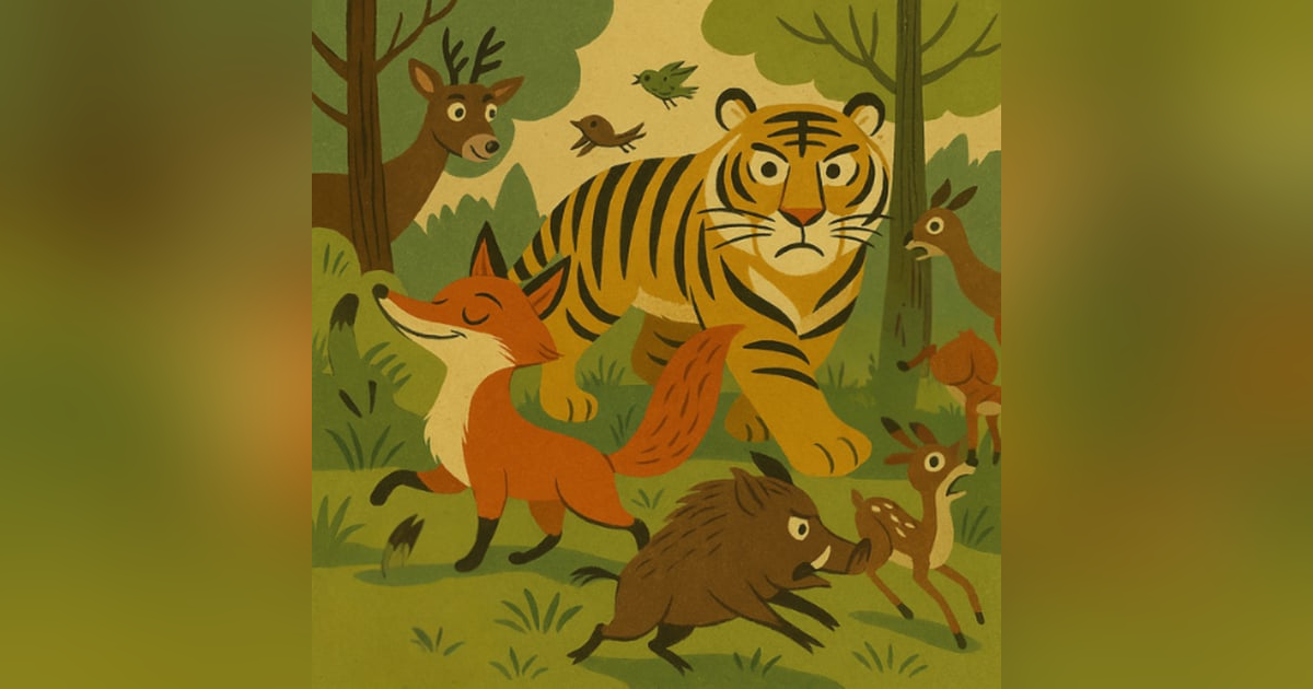 狐假虎威- 中英文雙語睡前故事 - The Fox and Tiger's Shadow - Bedtime Story in Mandarin Chinese and English 狐假虎威- 中英文雙語睡前故事 - The Fox and Tiger's Shadow - Bedtime Story in Mandarin Chinese and English