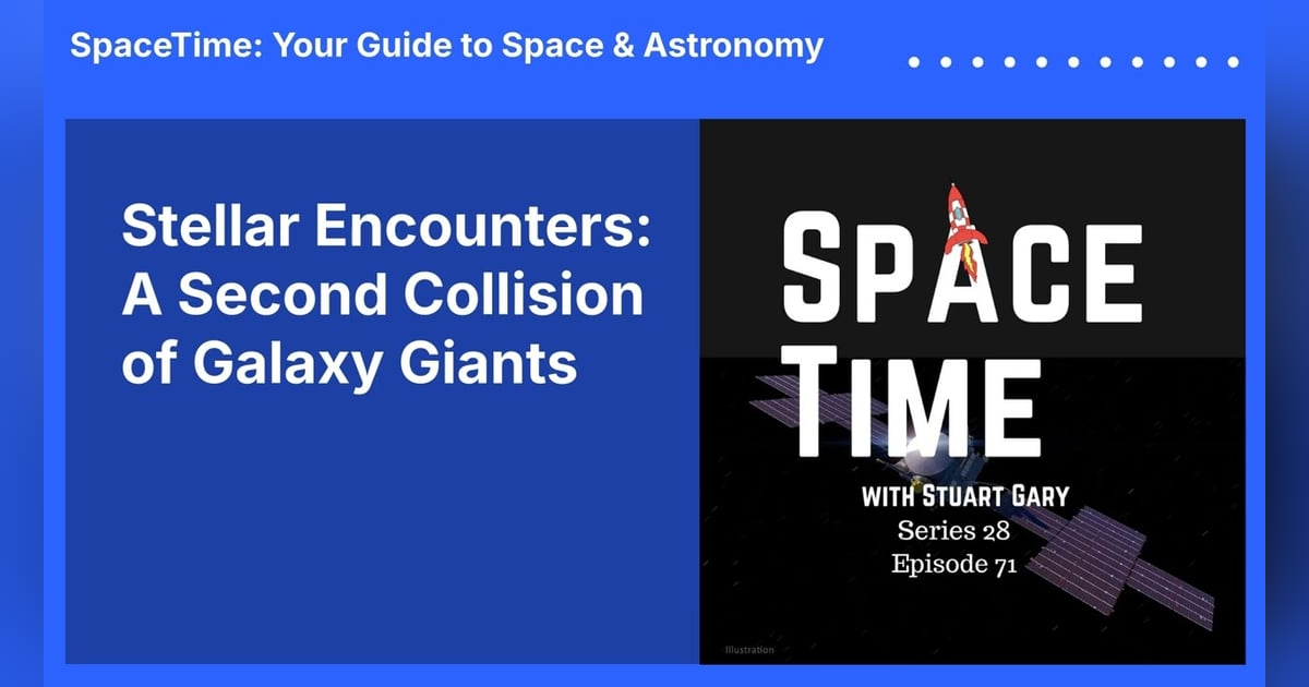 Stellar Encounters: A Second Collision of Galaxy Giants Stellar Encounters: A Second Collision of Galaxy Giants