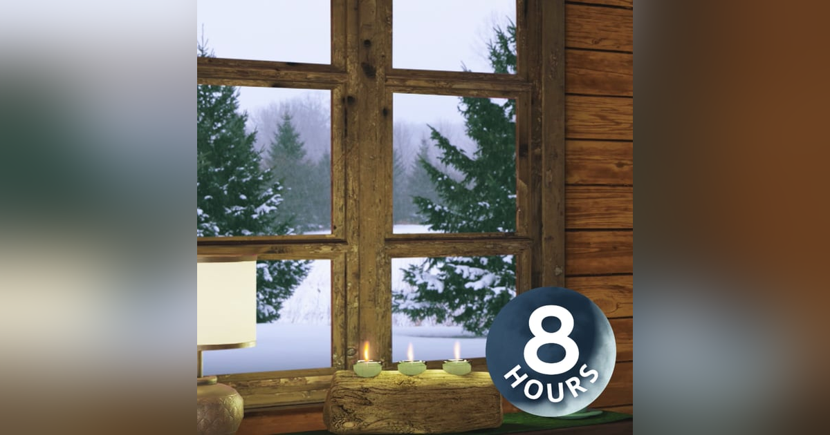 Winter Snowstorm at Cozy Cabin | Sleep to Crackling Fireplace and Wind Sounds 8 Hours Winter Snowstorm at Cozy Cabin | Sleep to Crackling Fireplace and Wind Sounds 8 Hours
