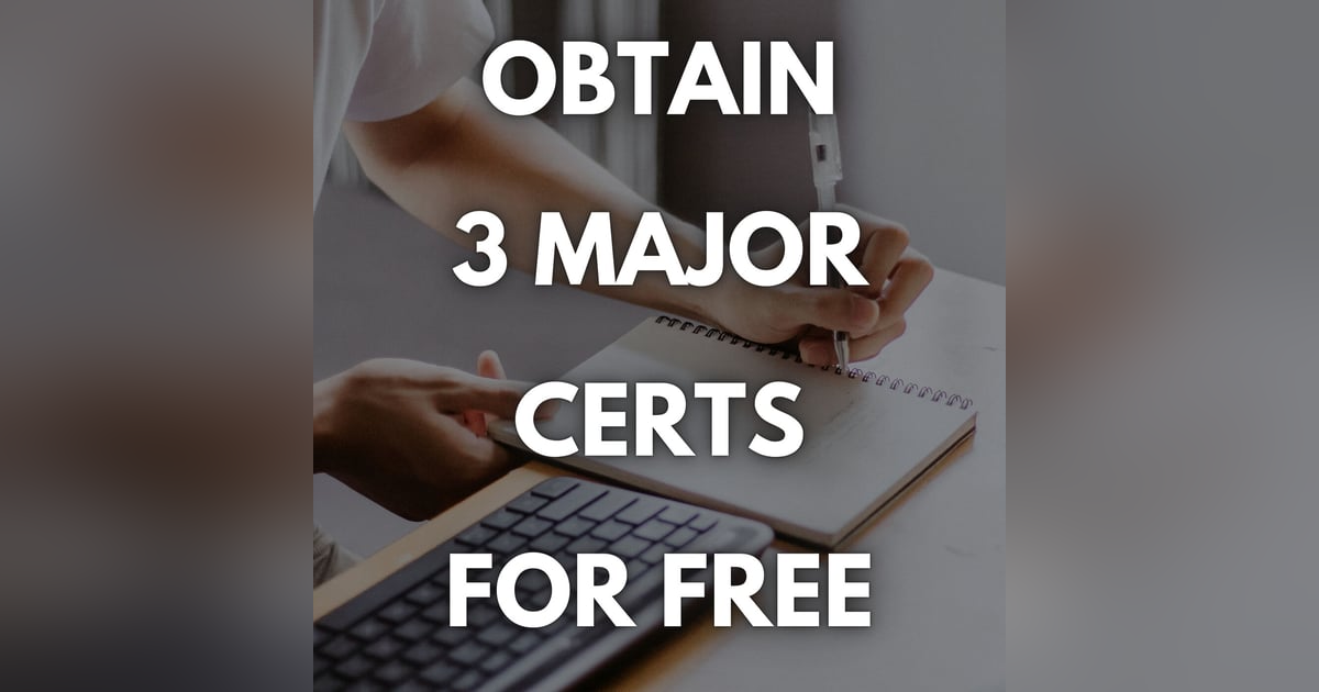 Military Community Members Obtain 3 Major Certs for FREE! #Actnoweducation Military Community Members Obtain 3 Major Certs for FREE! #Actnoweducation