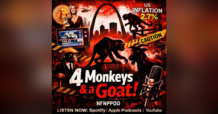 image for 4 Monkeys & a Goat: Trump vs The Fed, Bitcoin, and STL Chaos