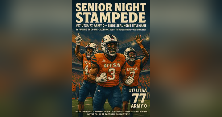 image for Senior Night Stampede: #17 UTSA 77, Army 0 — Birds Seal Home Title Game
