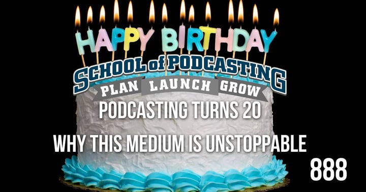 image for Happy 20th Birthday Podcasting and Why Podcasting is Unstoppable