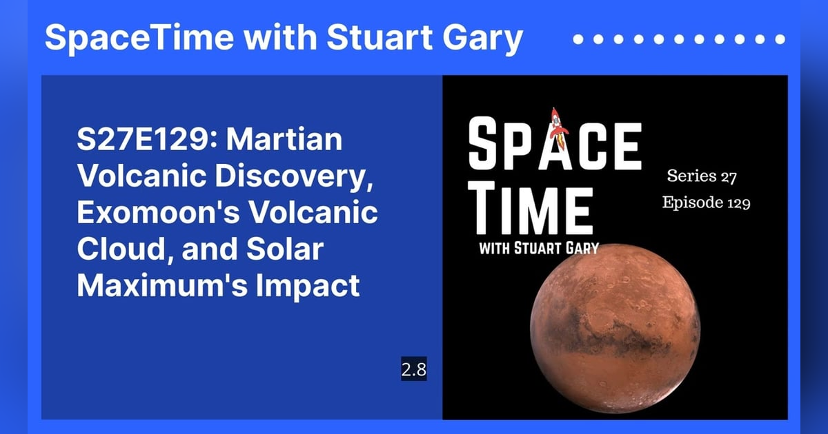 S27E129: Martian Volcanic Discovery, Exomoon’s Volcanic Cloud, and Solar Maximum’s Impact S27E129: Martian Volcanic Discovery, Exomoon’s Volcanic Cloud, and Solar Maximum’s Impact
