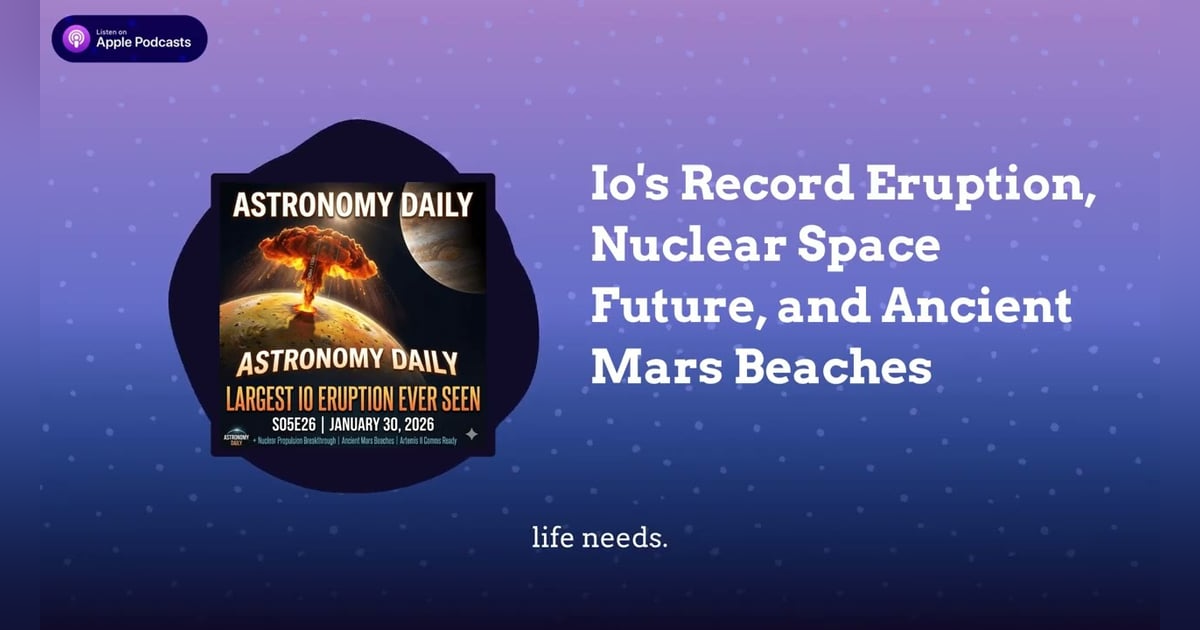 Io’s Record Eruption, Nuclear Space Future, and Ancient Mars Beaches Io’s Record Eruption, Nuclear Space Future, and Ancient Mars Beaches