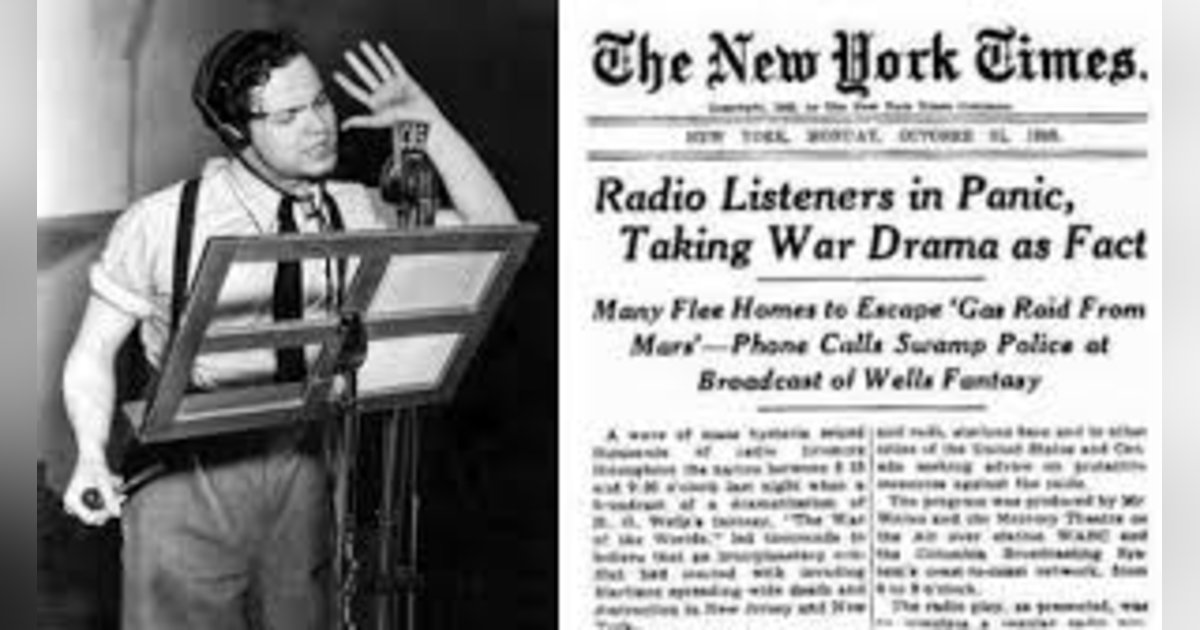 THE WAR OF THE WORLDS....WE INTERRUPT THIS BROADCAST...THE BACK STORY THE WAR OF THE WORLDS....WE INTERRUPT THIS BROADCAST...THE BACK STORY