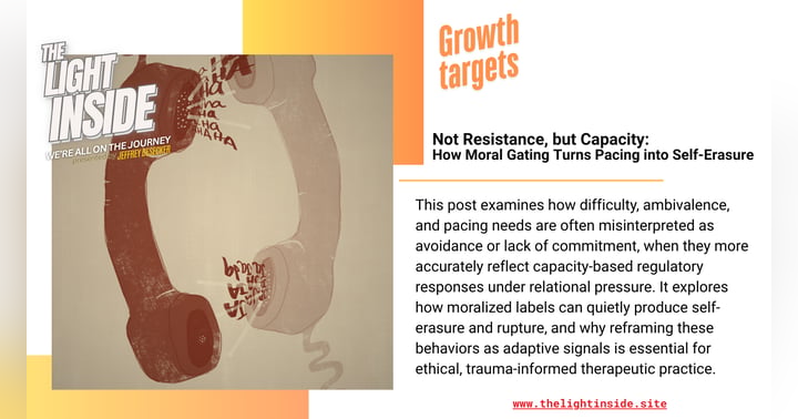 image for Not Resistance, but Capacity: How Moral Gating Turns Pacing into Self-Erasure