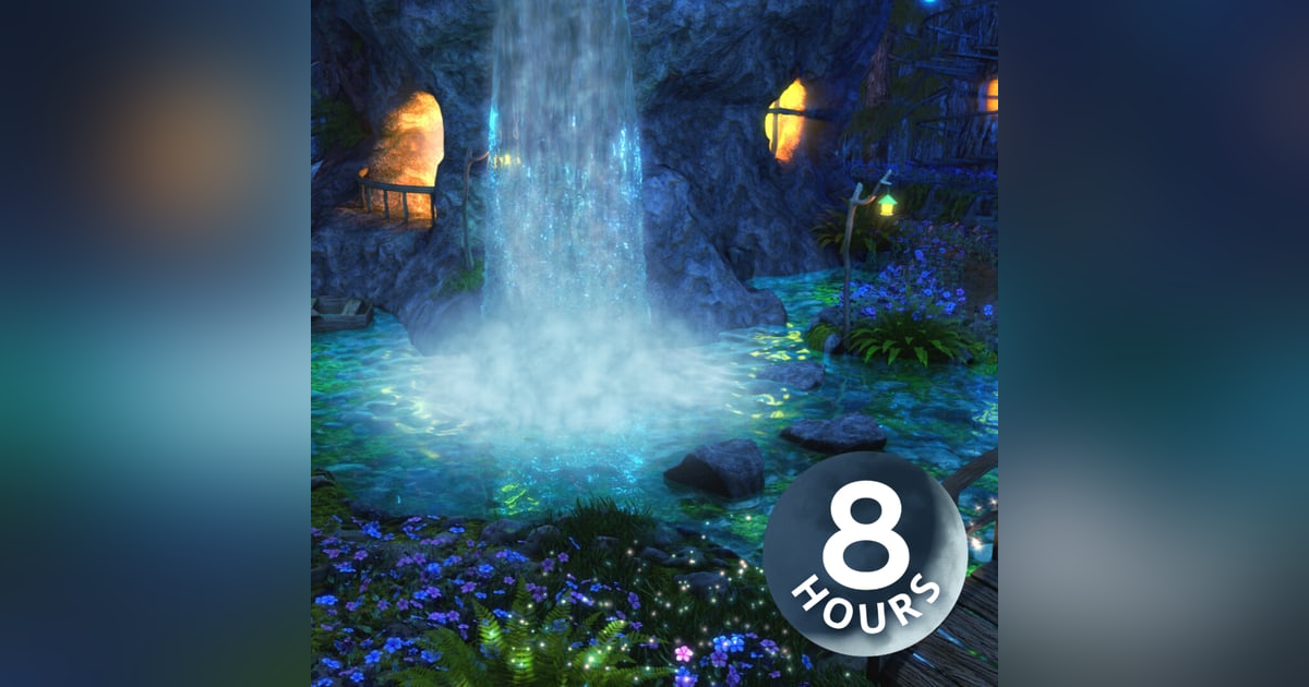 Waterfall in Fairy Tale Forest | Mystical Water Ambience for Sleep 8 Hours Waterfall in Fairy Tale Forest | Mystical Water Ambience for Sleep 8 Hours