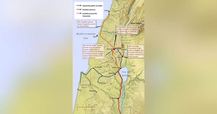image for Map - Israelite Invasion of Canaan (Northern Campaign)