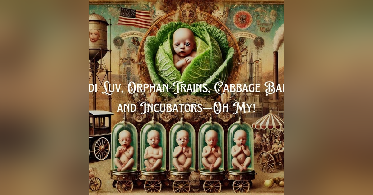 Heidi Luv, Orphan Trains, Cabbage Babies, and Incubators—Oh My! Heidi Luv, Orphan Trains, Cabbage Babies, and Incubators—Oh My!