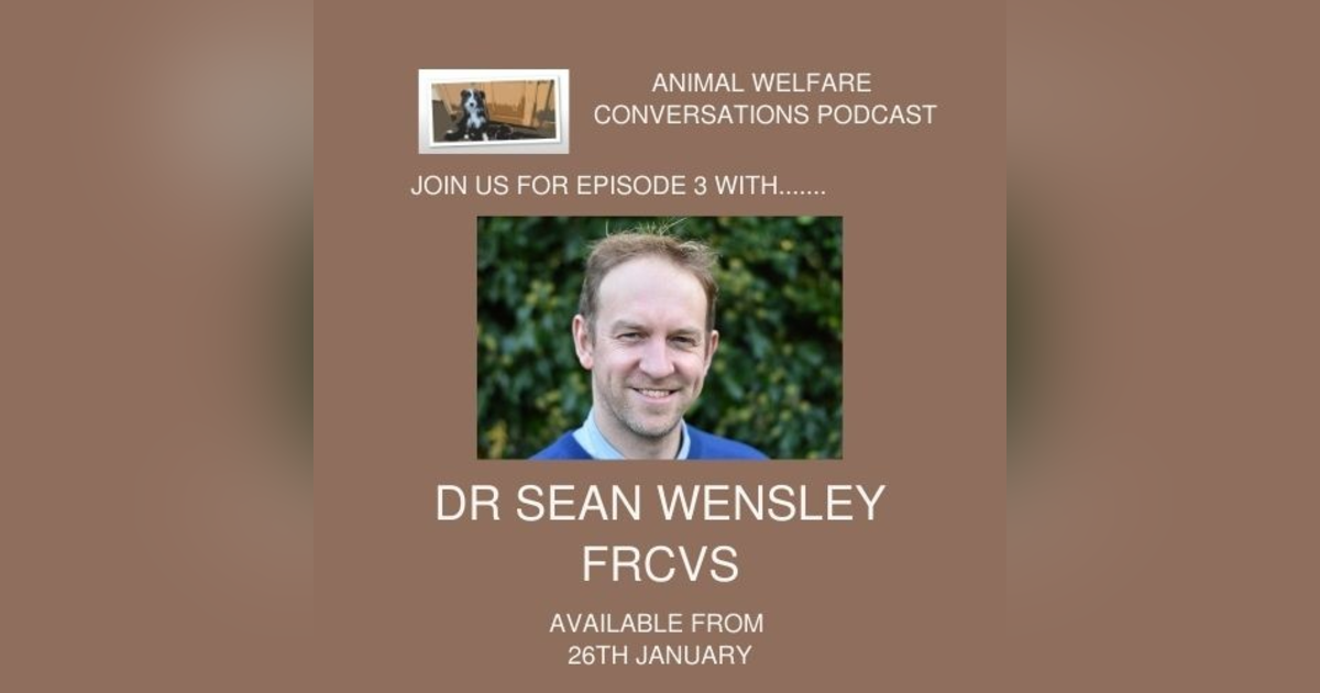 Episode 3 - Dr Sean Wensley - Animal Welfare Science Episode 3 - Dr Sean Wensley - Animal Welfare Science