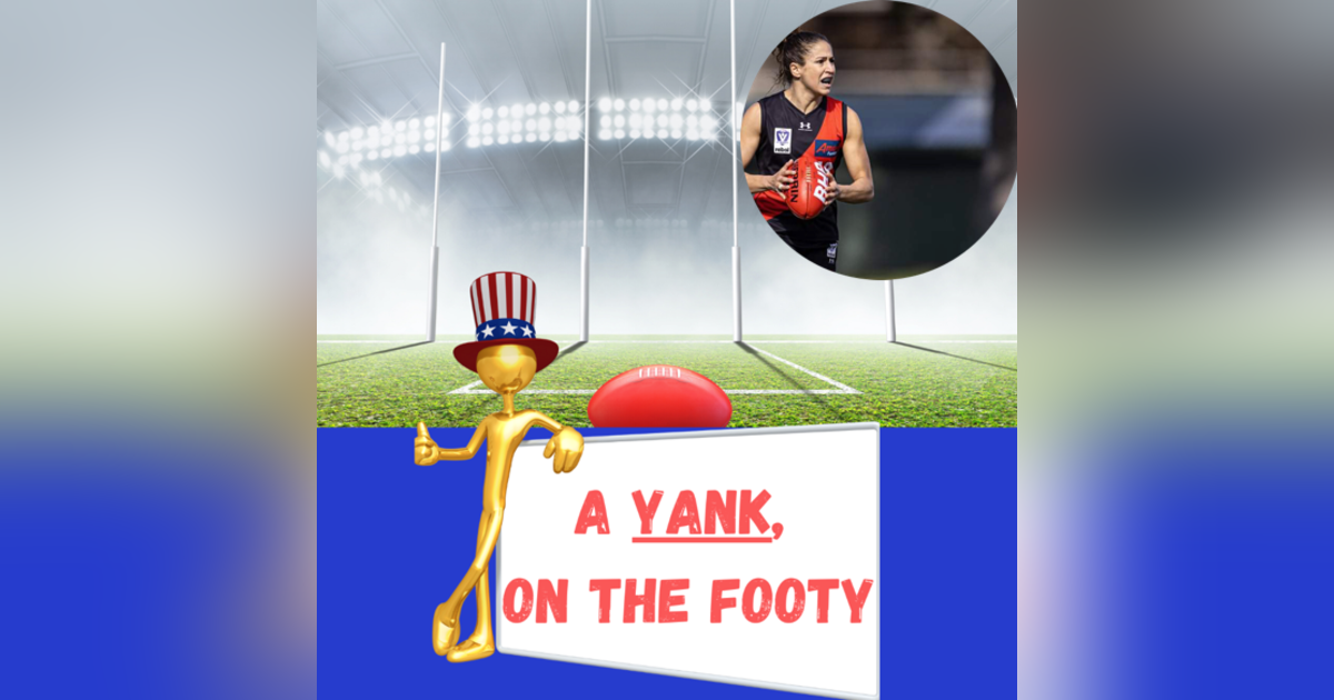#129 A Yank on the Footy - A chat with Kendra Heil of the Essendon Bombers #129 A Yank on the Footy - A chat with Kendra Heil of the Essendon Bombers