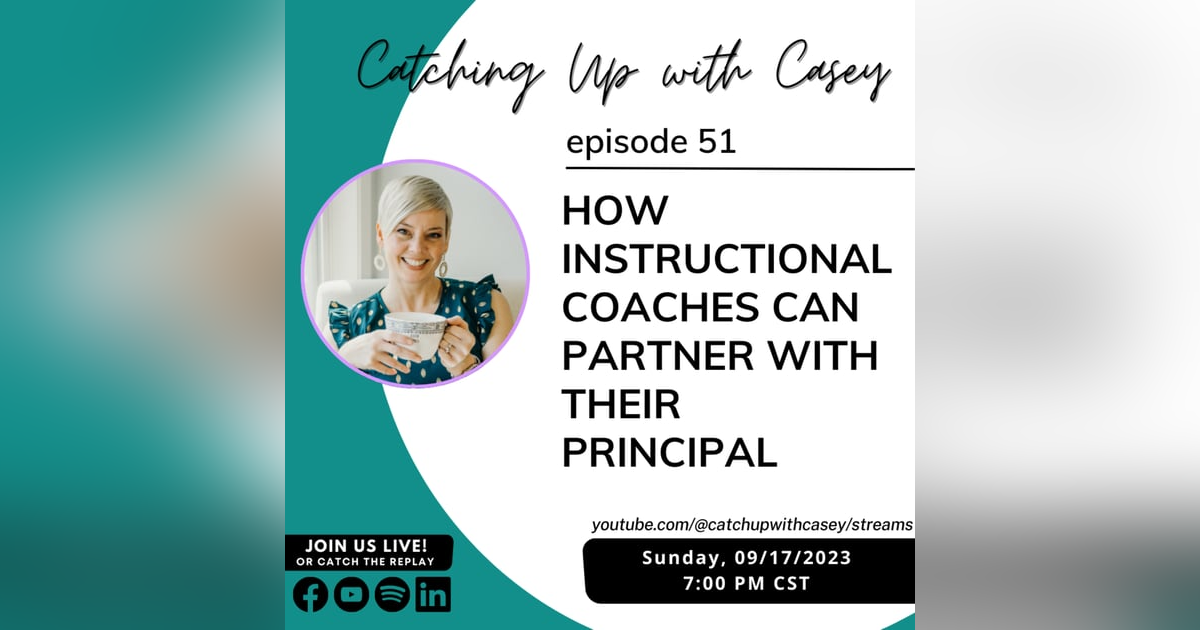 How Instructional Coaches can Parter with Principals How Instructional Coaches can Parter with Principals