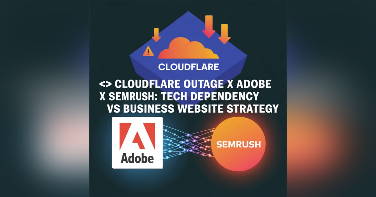 Cloudflare Outage on Internet ⚠️; Adobe x Semrush Acquisition Deal: Tech Dependency vs Business Website Strategy with Favour Obasi-ike Cloudflare Outage on Internet ⚠️; Adobe x Semrush Acquisition Deal: Tech Dependency vs Business Website Strategy with Favour Obasi-ike