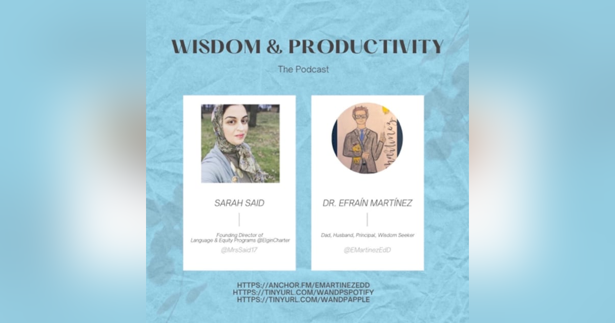 46th: Interviewing Sarah Said, Founding Director at @ElginCharter 46th: Interviewing Sarah Said, Founding Director at @ElginCharter