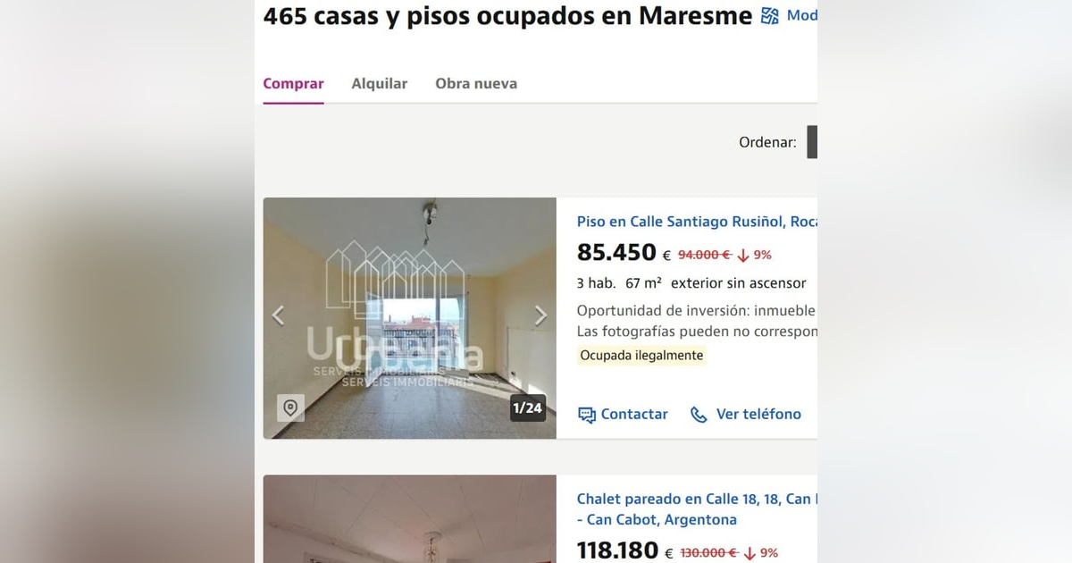 Prensa económica: El colmo de la okupación en España: Maresme tiene más casas con okupas que en alquiler Prensa económica: El colmo de la okupación en España: Maresme tiene más casas con okupas que en alquiler