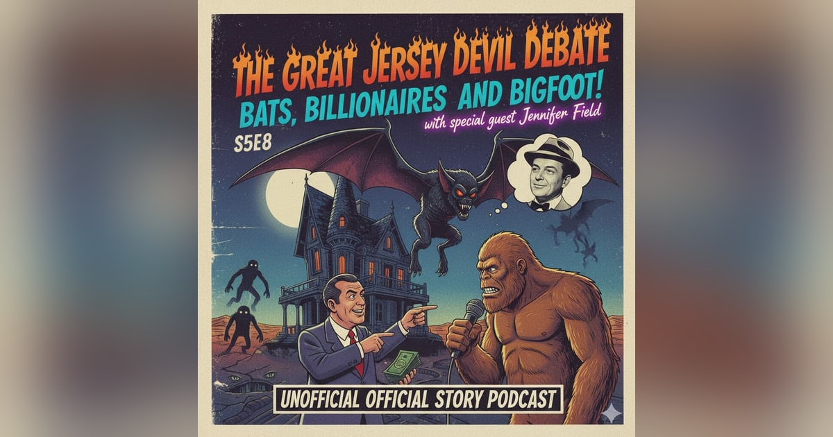 S3E8 The Great Jersey Devil Debate Bats, Billionaires, and Bigfoot! S3E8 The Great Jersey Devil Debate Bats, Billionaires, and Bigfoot!