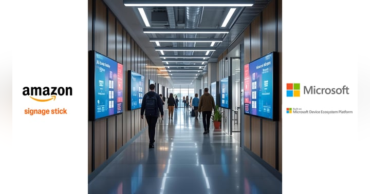 image for Big Tech Wants Your Signage Screens: Why Microsoft and Amazon Are Suddenly All In on Digital Signage