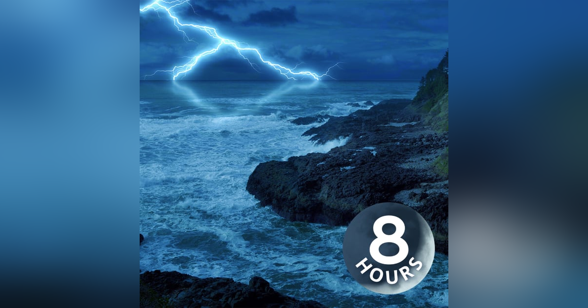 Thunderstorm & Ocean Waves White Noise | Fall Asleep with Thunder + Water Sounds 8 Hours Thunderstorm & Ocean Waves White Noise | Fall Asleep with Thunder + Water Sounds 8 Hours