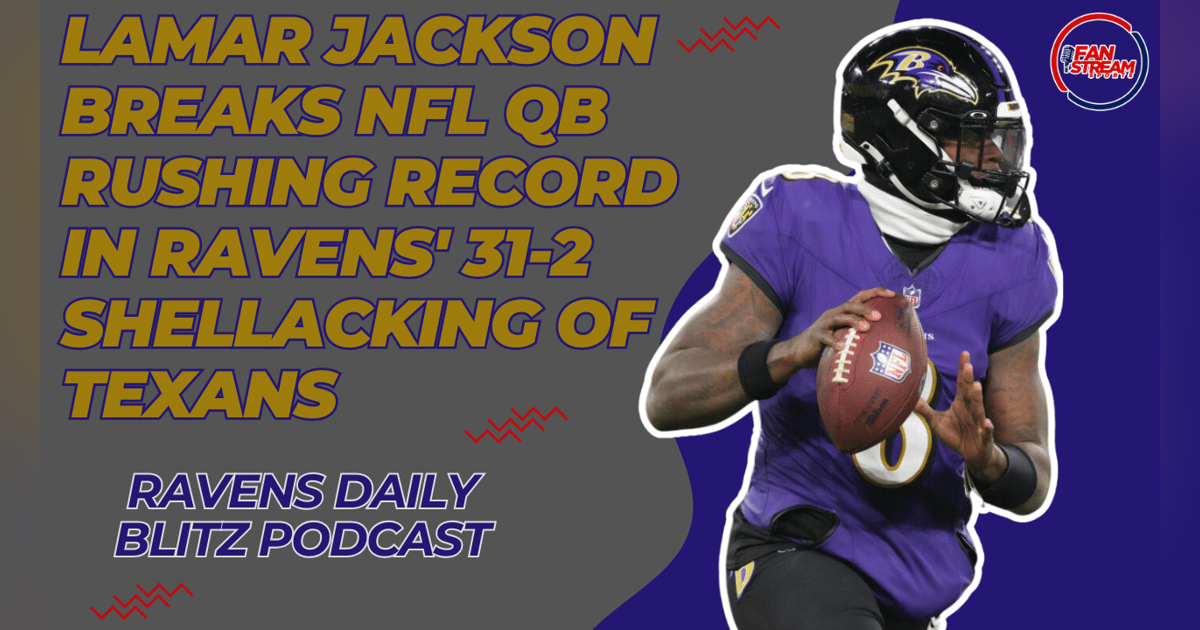 Lamar Jackson Breaks NFL QB Rushing record in Ravens' 31-2 Shellacking of Texans Lamar Jackson Breaks NFL QB Rushing record in Ravens' 31-2 Shellacking of Texans