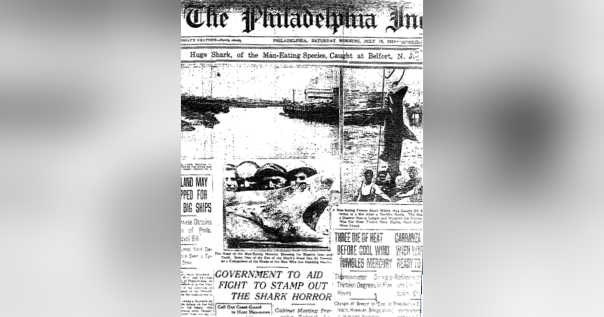 21. Jersey Shore Shark Attacks of 1916 21. Jersey Shore Shark Attacks of 1916